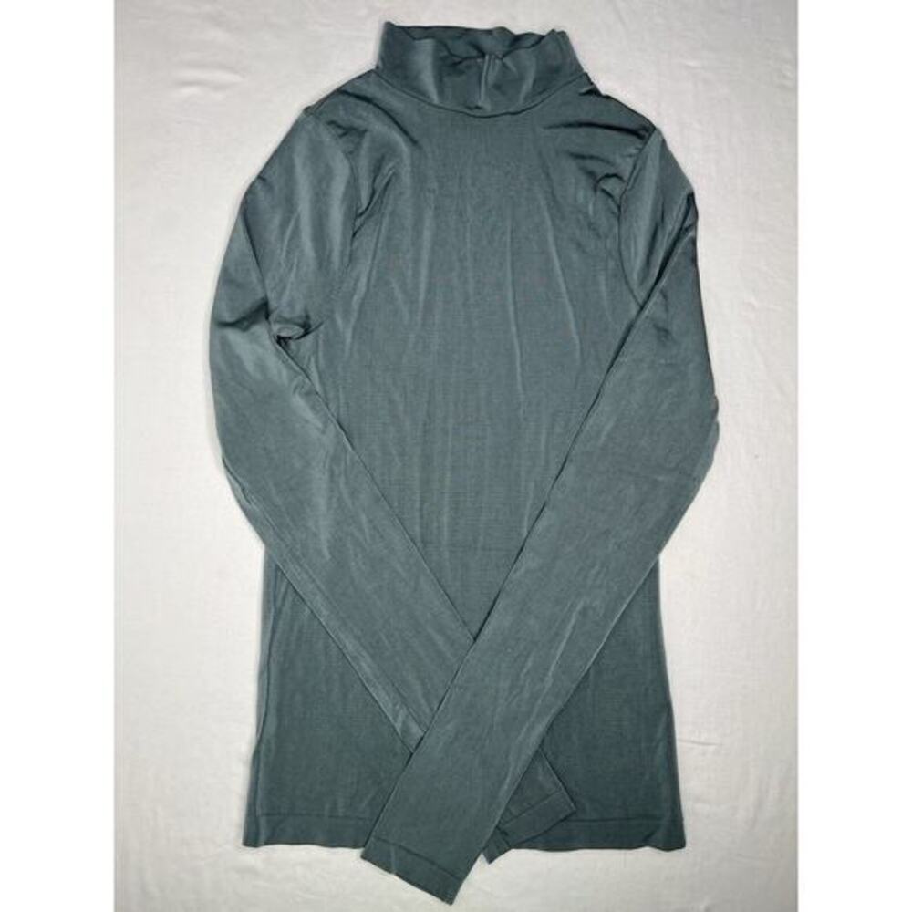 NWOT Free People Intimately Top Women Long Sleeves Green Mock Neck Size XS/S